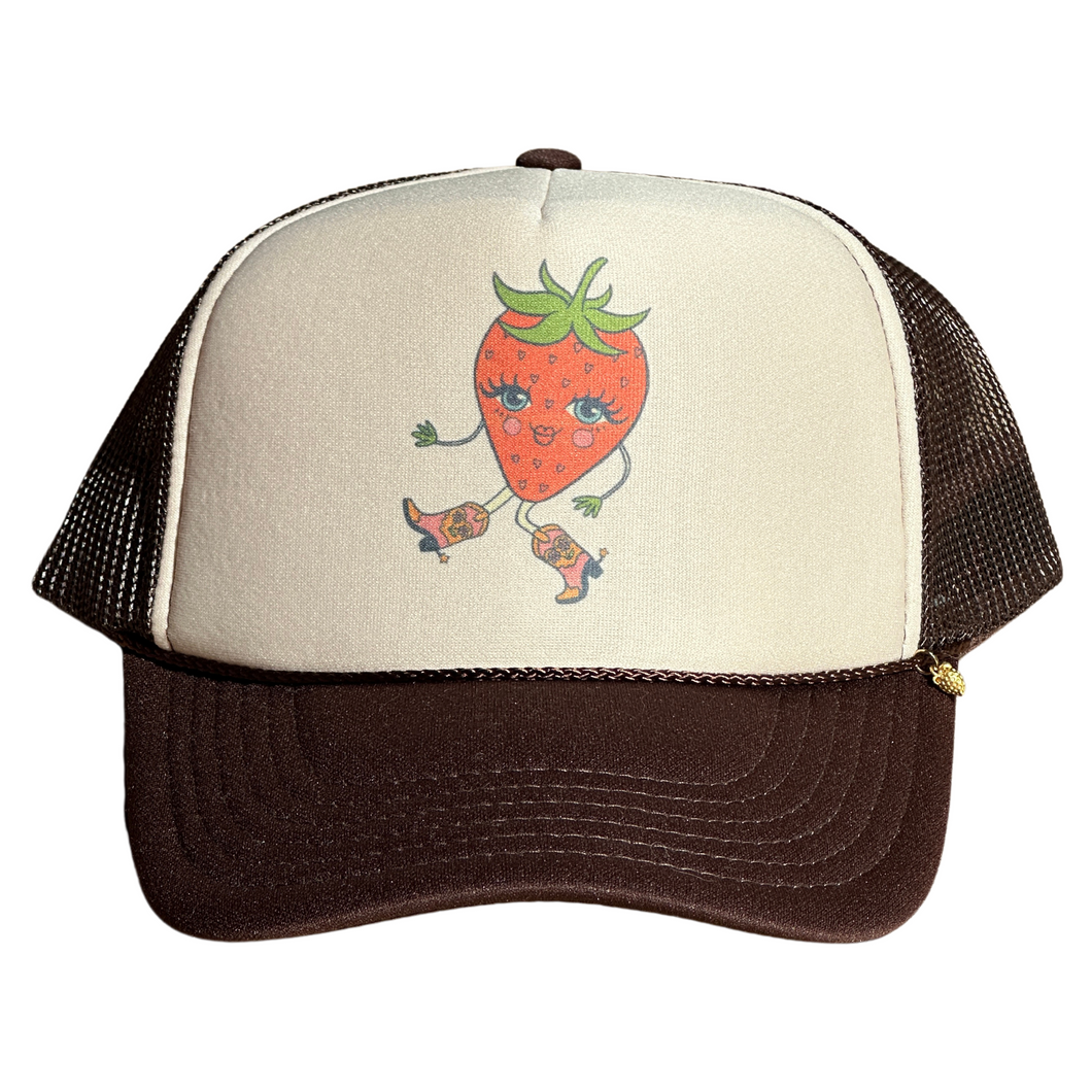 Strawberry Cowgirl Trucker Hat