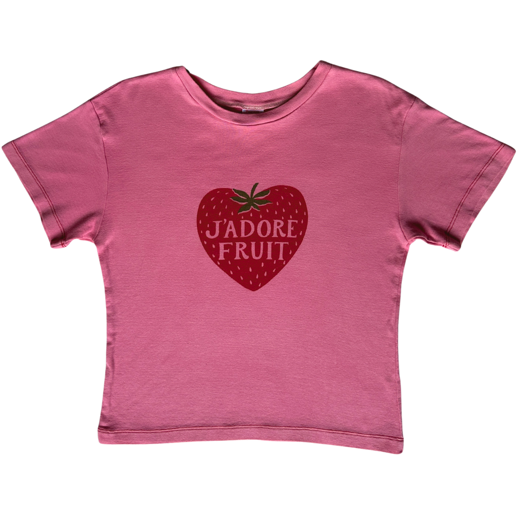 J'Adore Fruit Pink Baby Tee