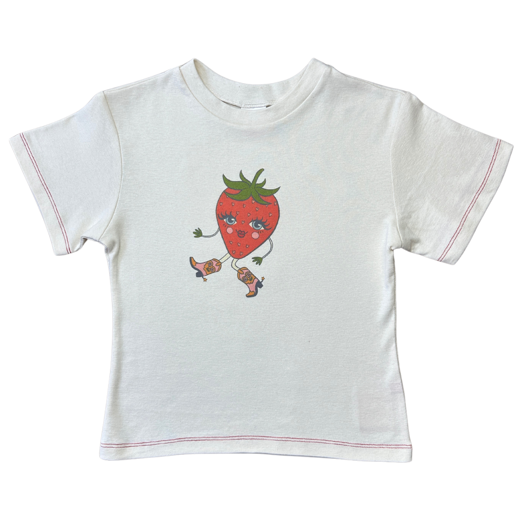 Strawberry Cowgirl Baby Tee