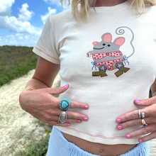 Load image into Gallery viewer, Bikini Rat Baby Tee - Juls Paints x Fruit Face
